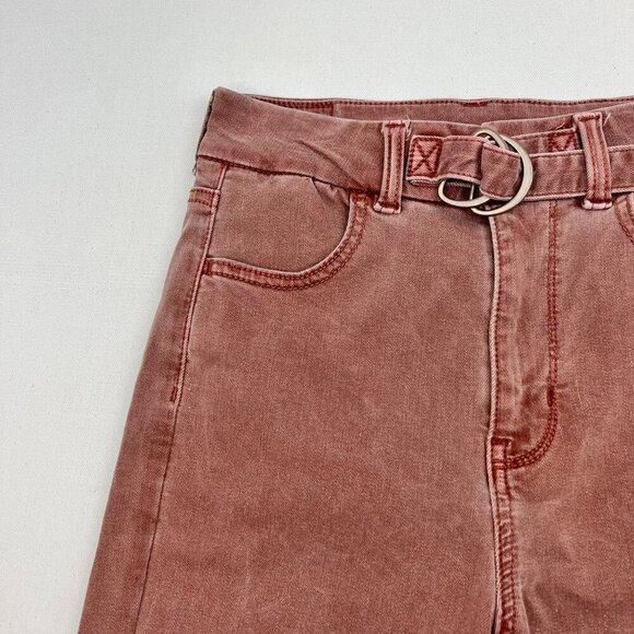 American Eagle Womens Curvy Jeggings High Rise Rose Size 0 Short Buckle - Picture 4 of 10